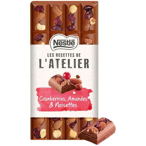 Nestle L Atelier Chocolat Au Lait Cranberries Noisettes G