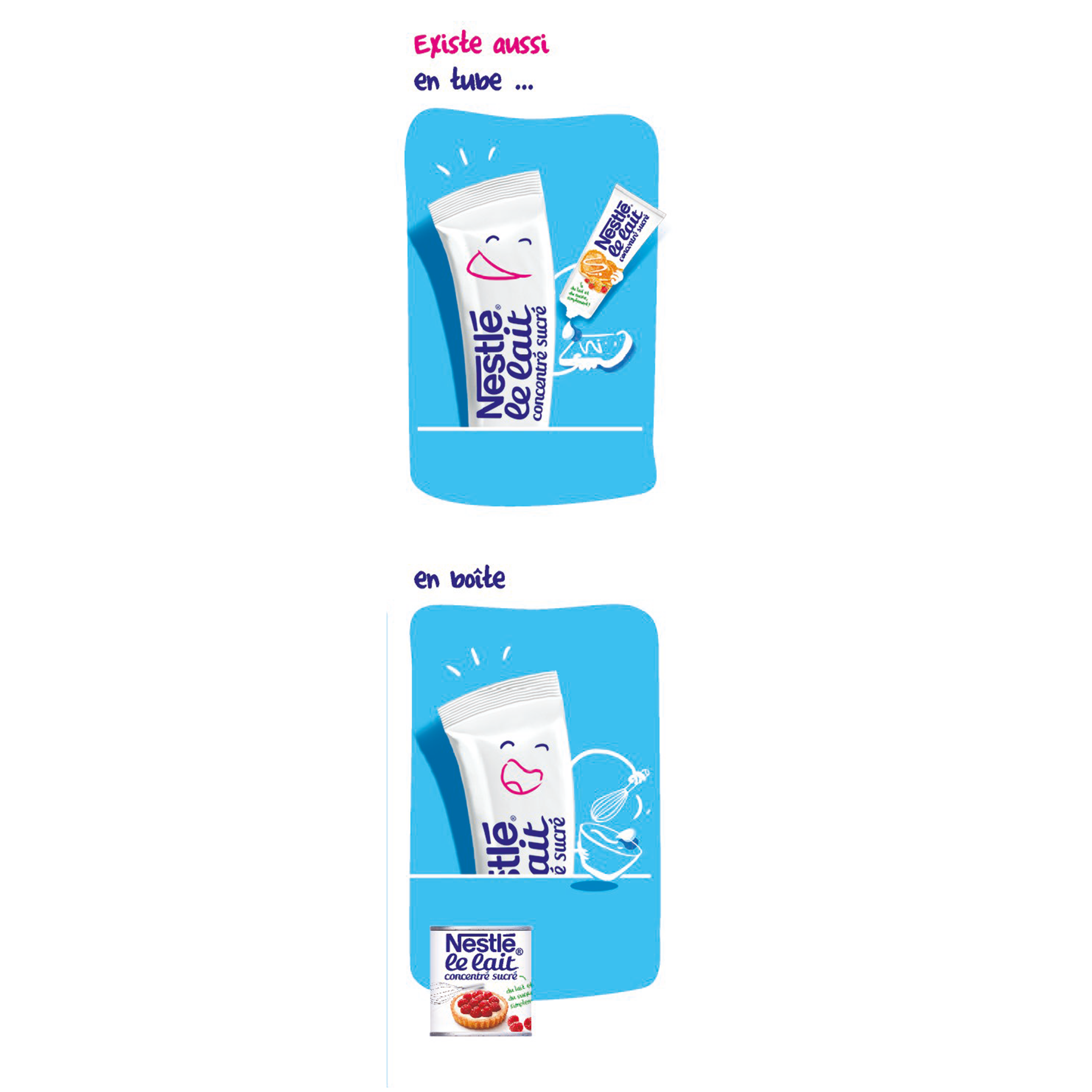 Lait Concentre Berlingo NESTLE Lait Concentré Sucré lait demi écrémé 6 sticks de 30g