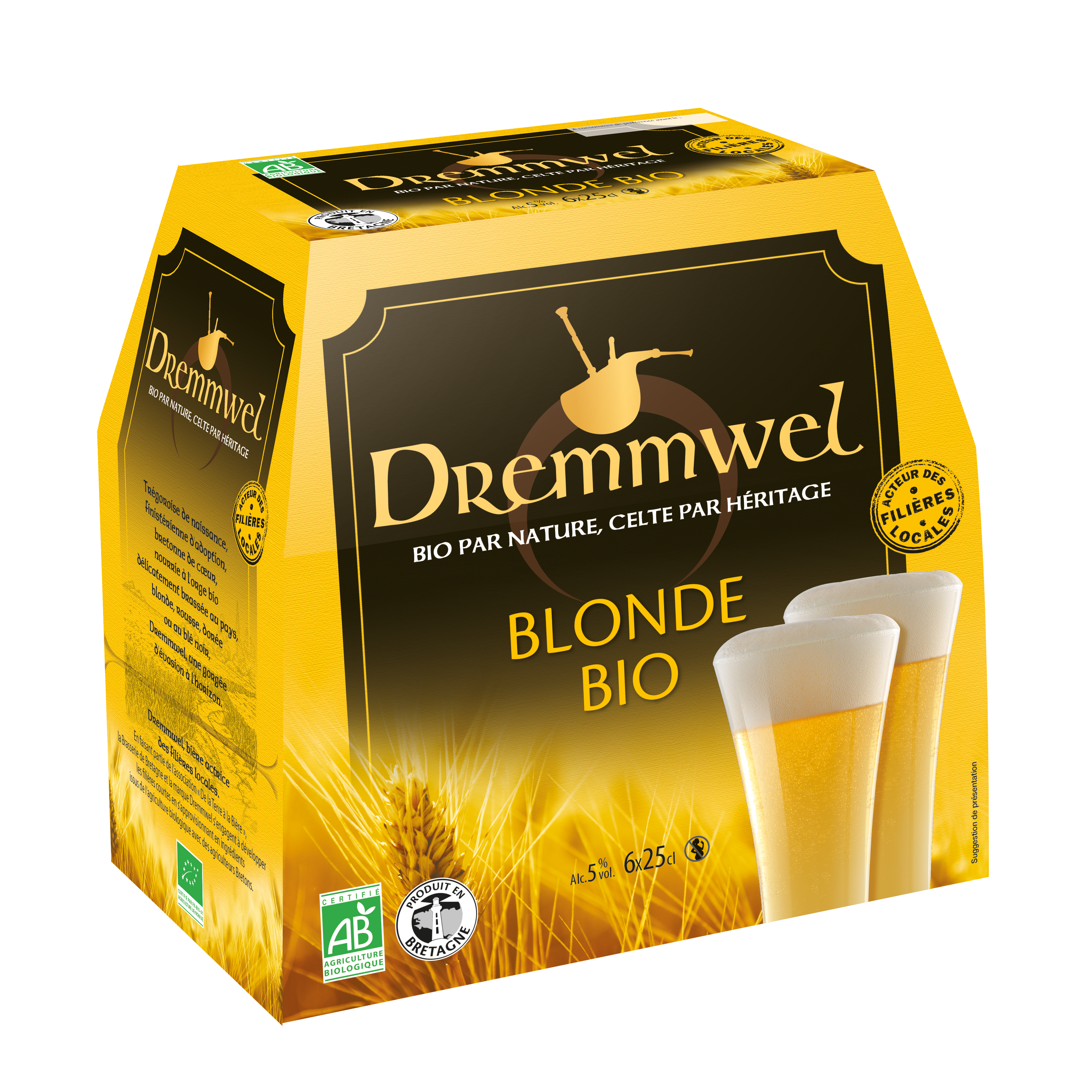 Dremmwel - Bière blonde bio (6pièces, 250 ml)