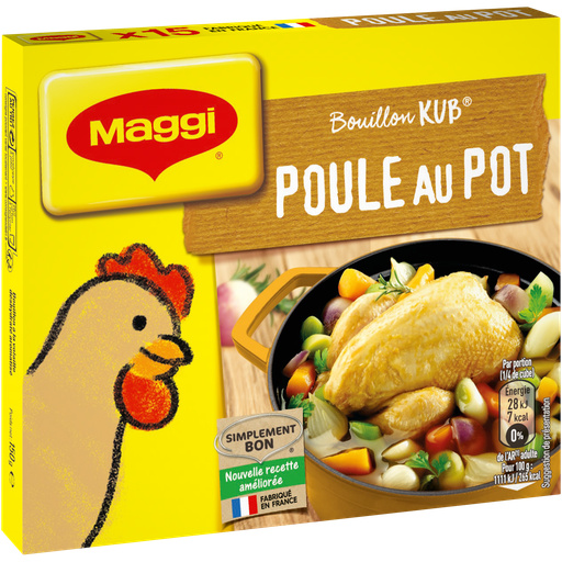 MAGGI Bouillon KUB Poule au Pot 15 cubes 150g