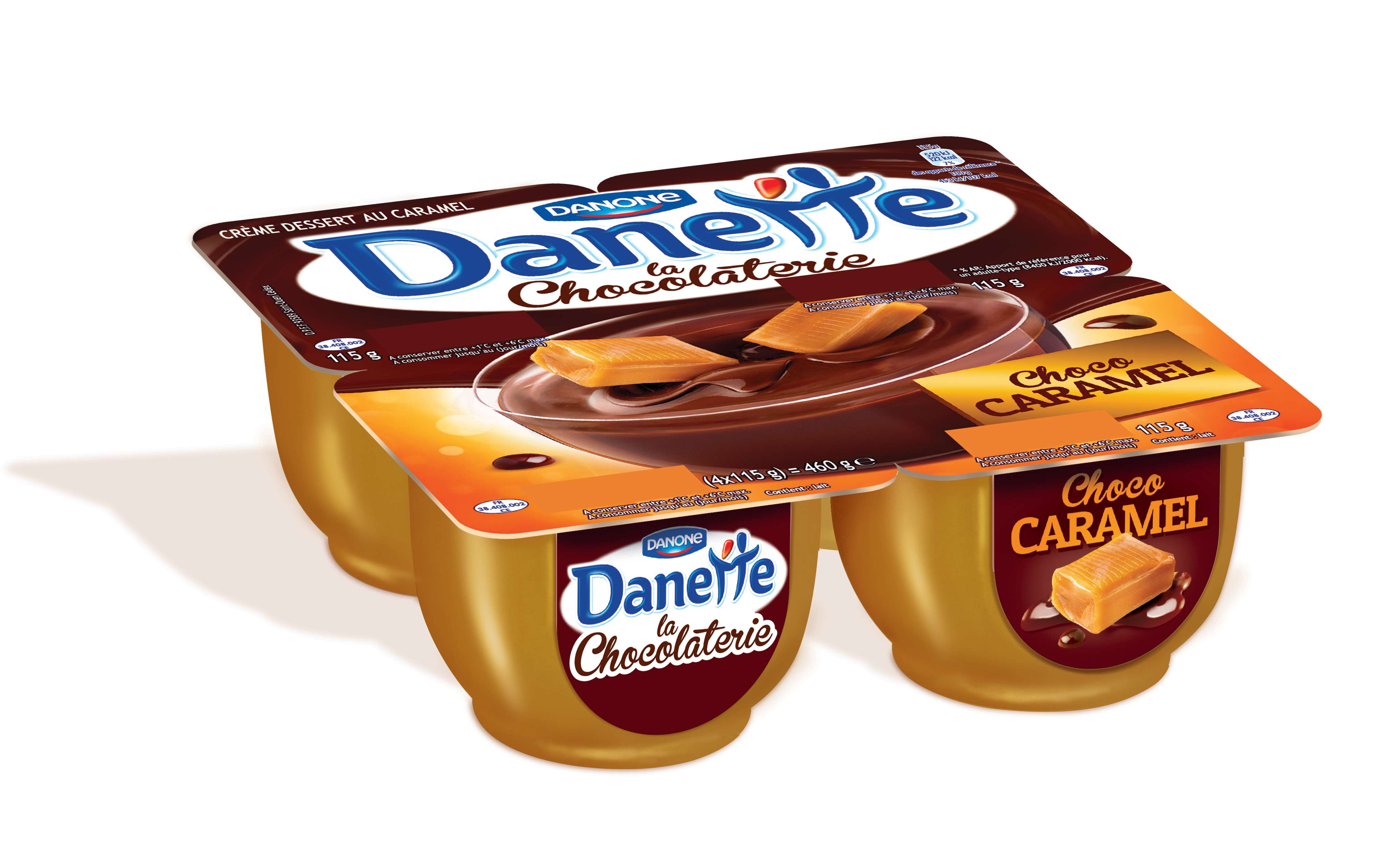 Creme Dessert Chocolat Caramel La Chocolaterie Danette Danette Les 4 Pots De 115 G Shoptimise