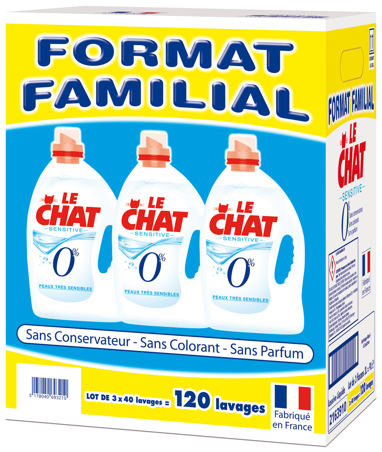 Lessive Liquide Sensitive 0 Le Chat Le Chat Shoptimise