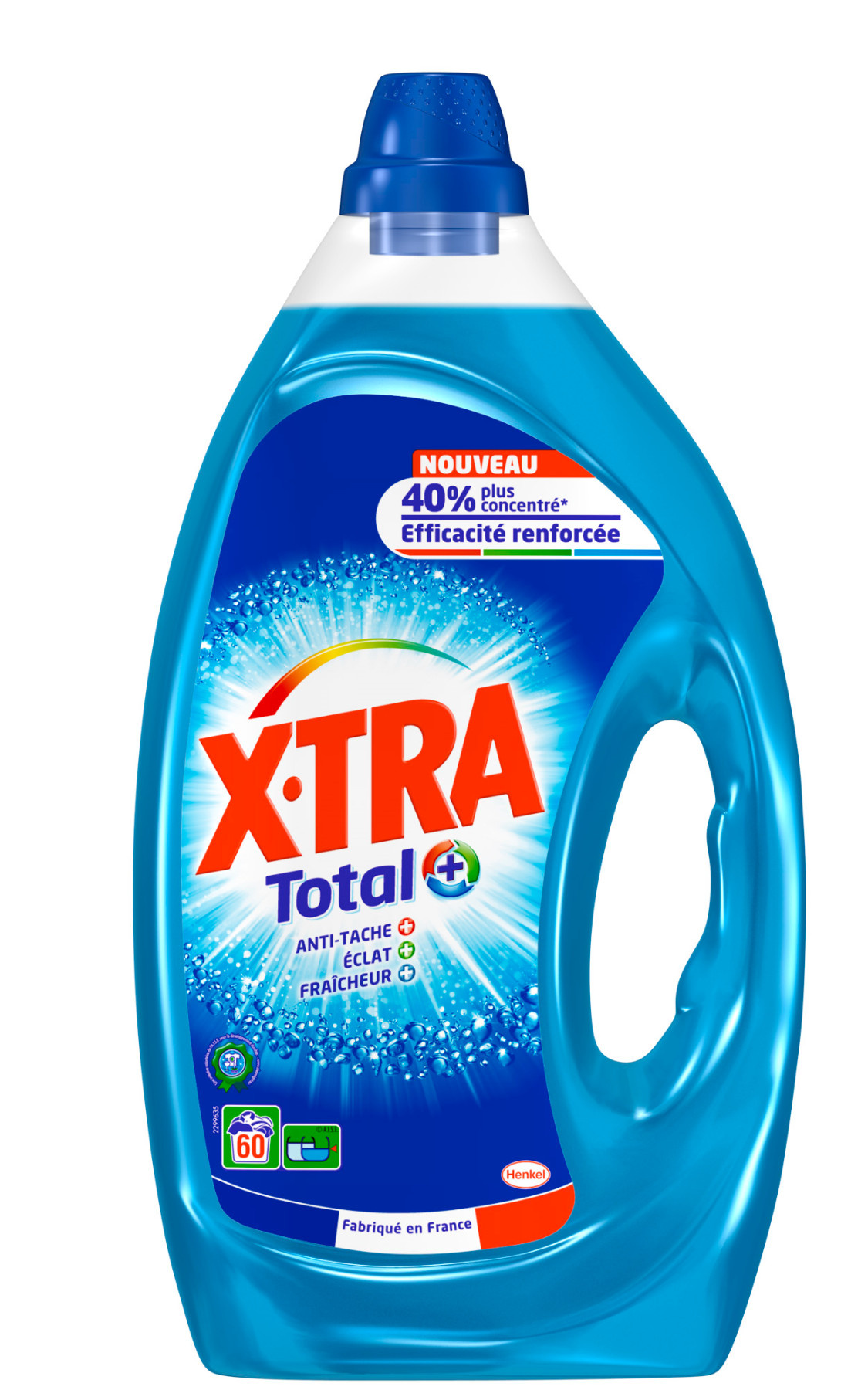 Xtra Lessive Liquide Total 3l 60 Lavages Xtra Total