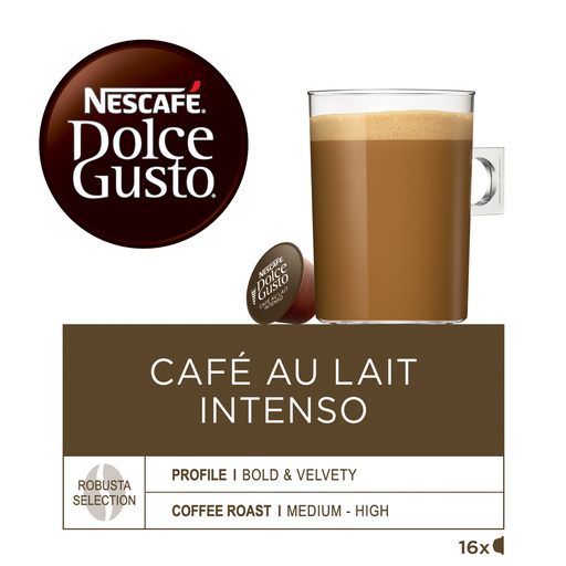 Capsules NESCAFE DOLCE GUSTO café Au lait Intenso 16 Capsules