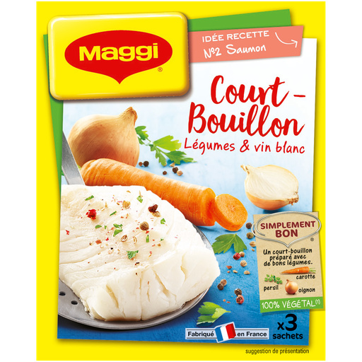 CourtBouillon MAGGI Légumes Vin Blanc 3x50g Croquons la vie