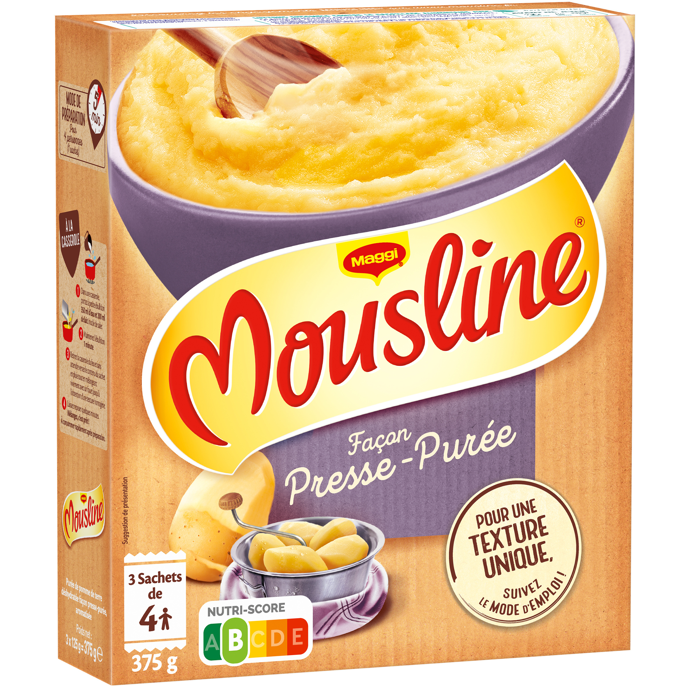 Mousline Puree Saveur A L Ancienne Facon Presse Puree