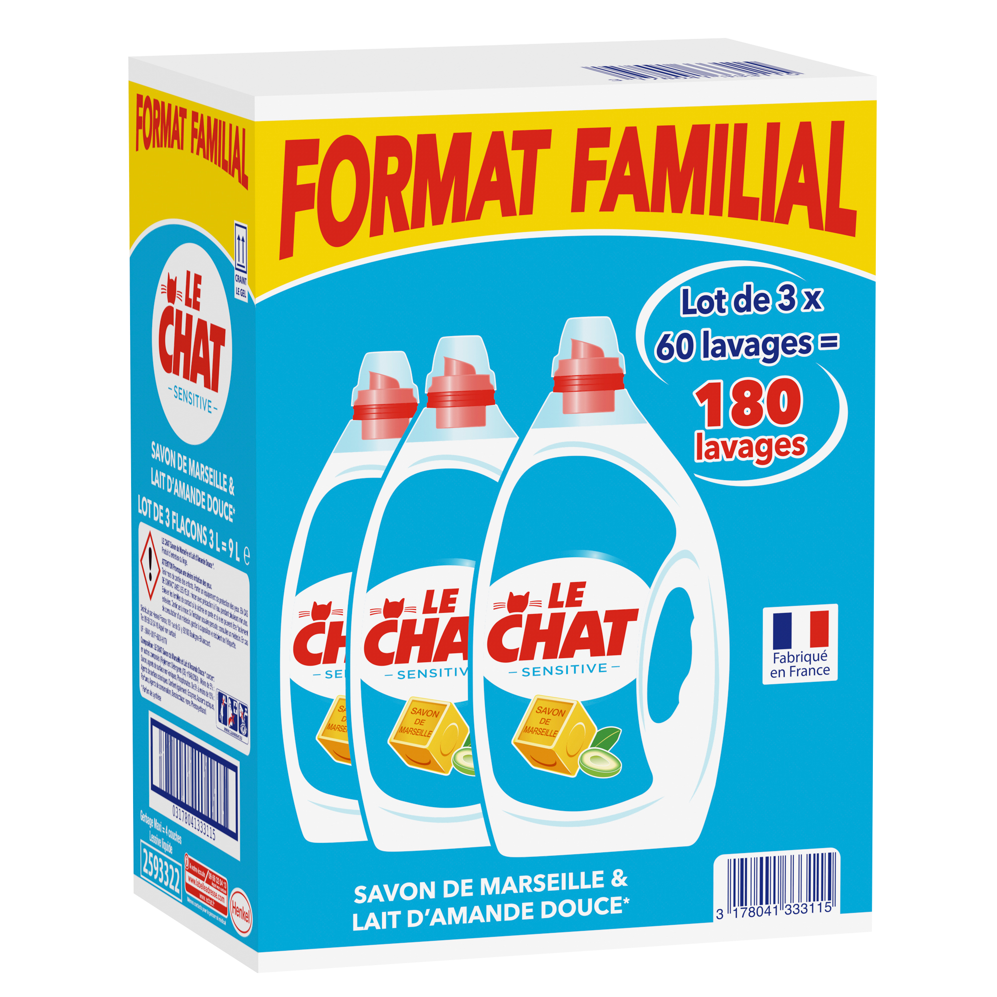 Le Chat Sensitive 3x3l Format Familial Sensitive Le Chat Shoptimise