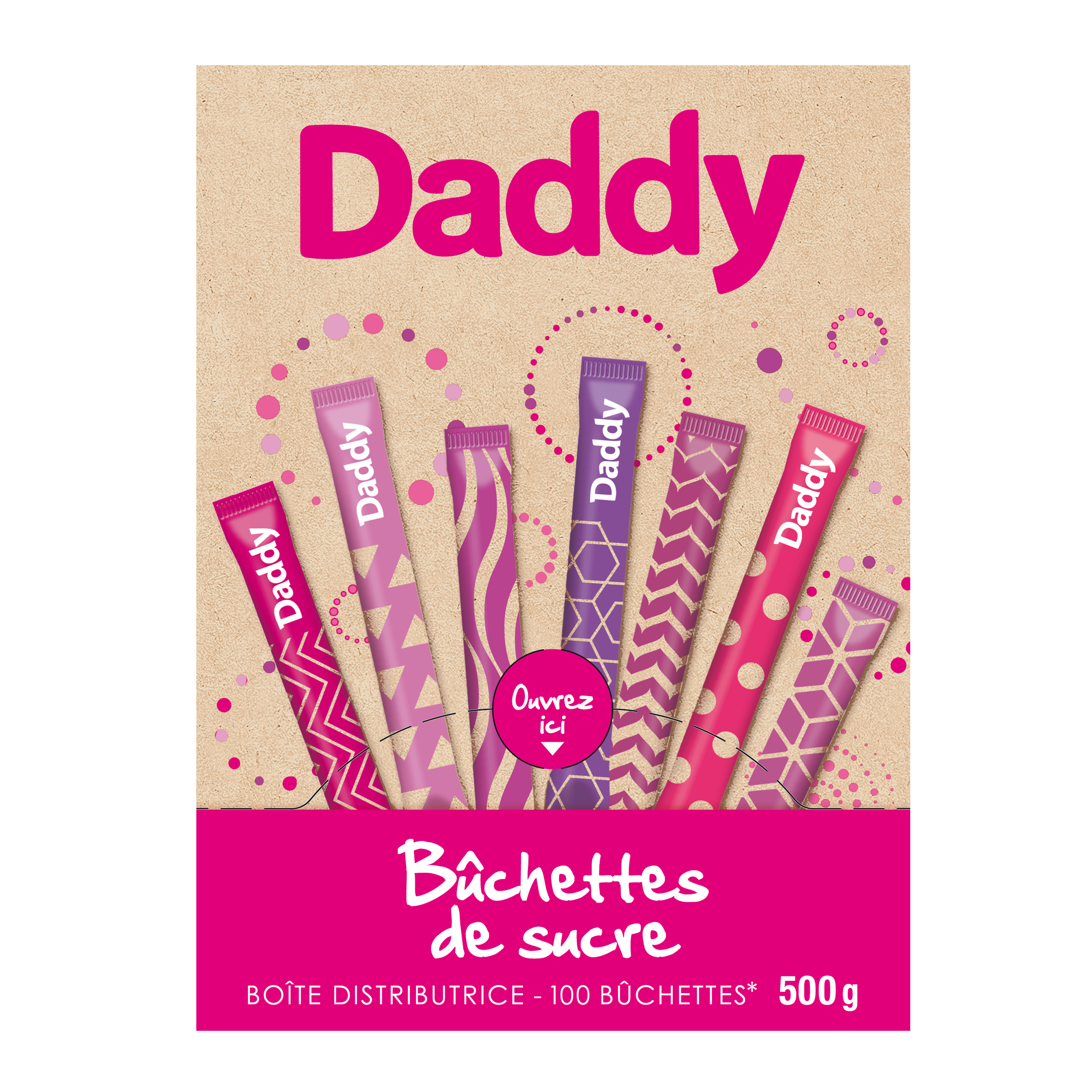 Daddy - Bûchettes de sucre (100 pièces)
