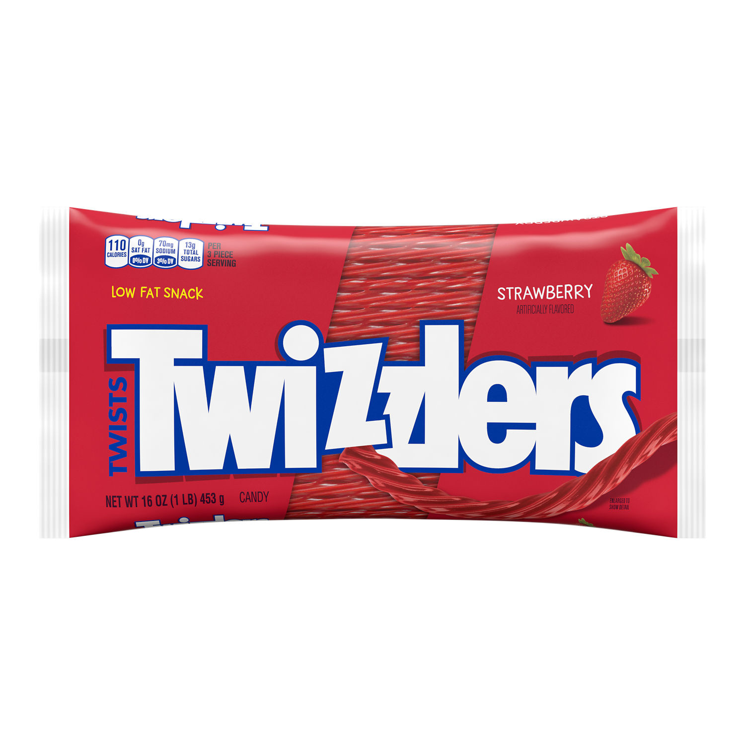 Strawberry Low Fat Snack Twists Candy