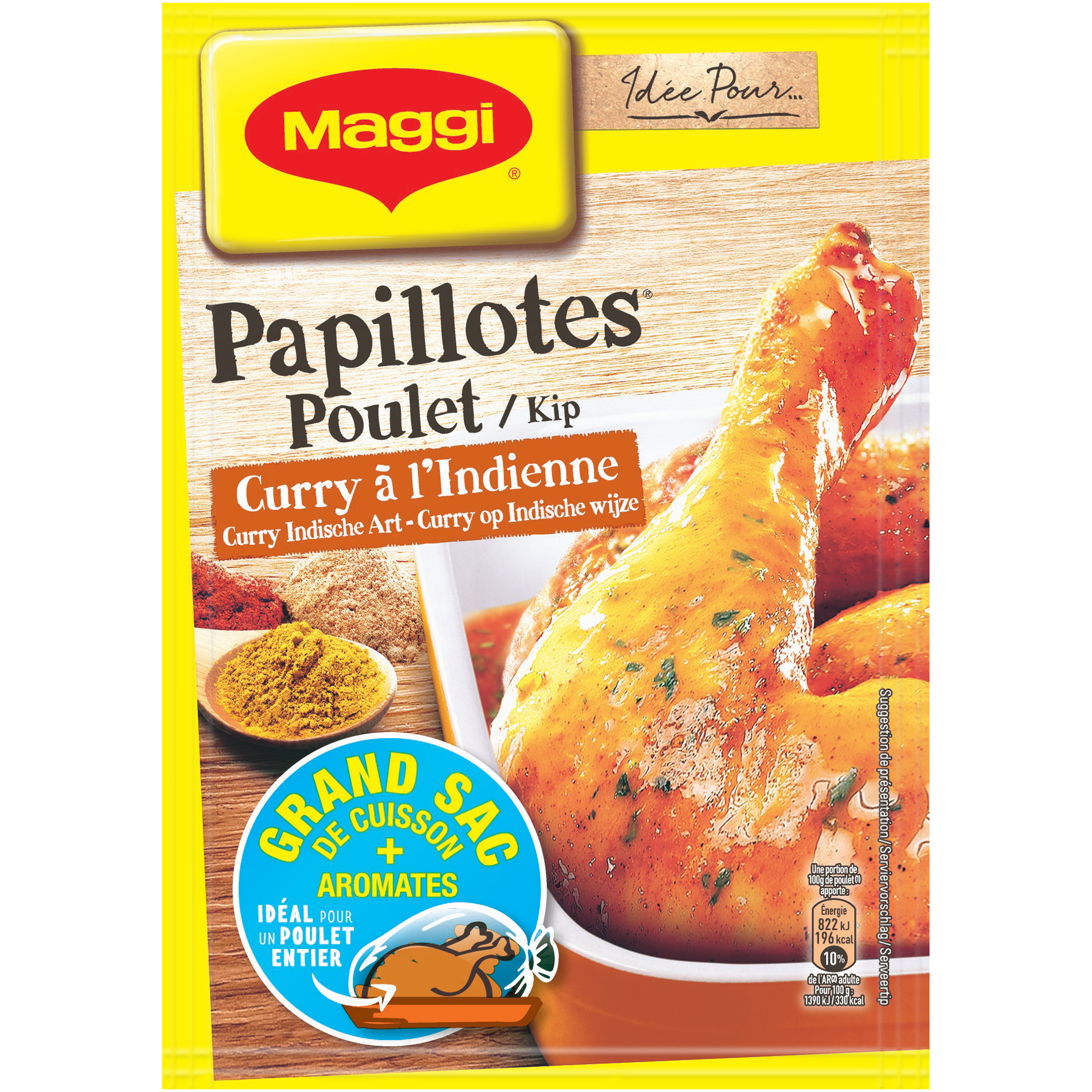 Maggi Papillotes Poulet Curry A L Indienne 30g Croquons La Vie