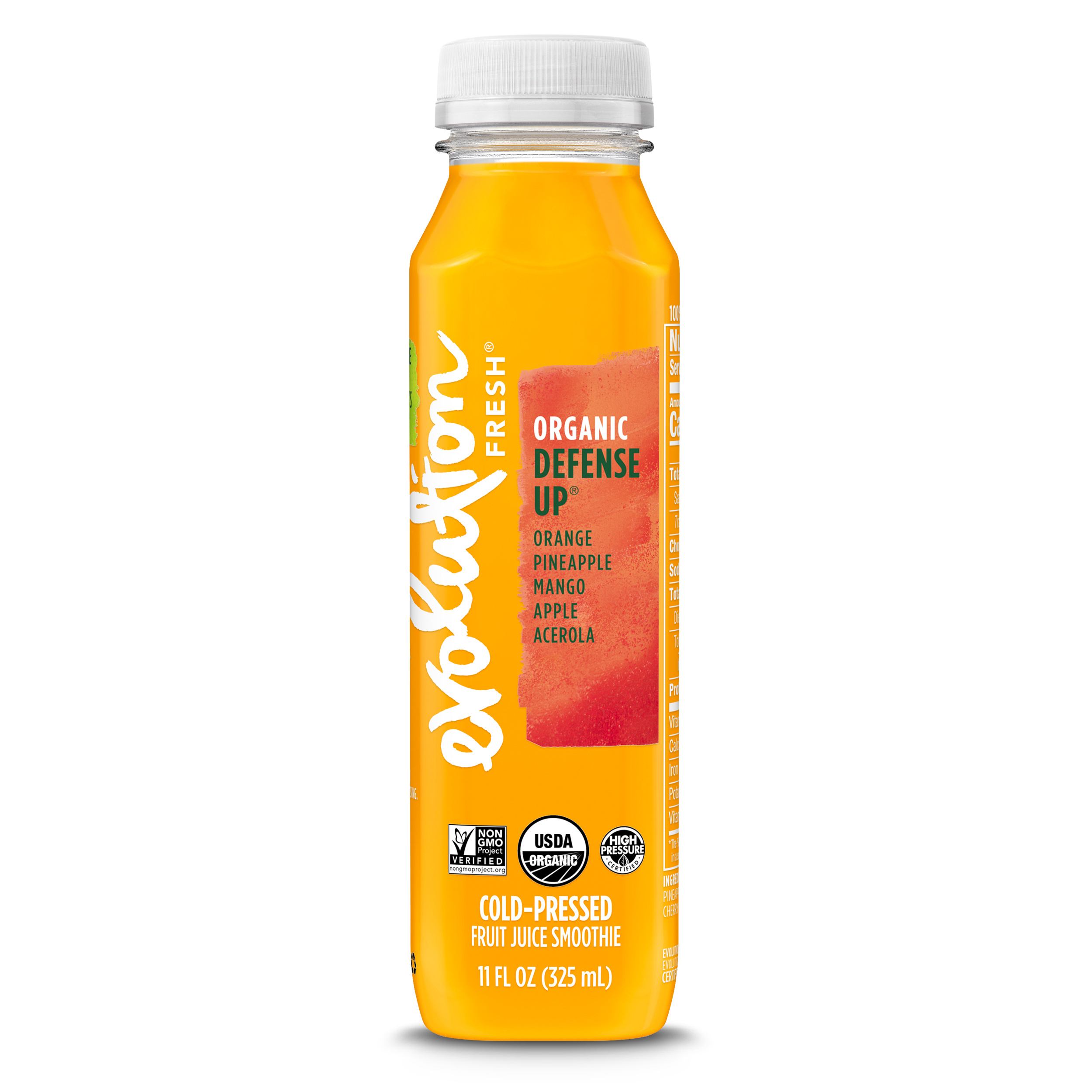 Organic Defense Up Orange, Pineapple, Mango, Apple, Acerola Fruit Juice Smoothie