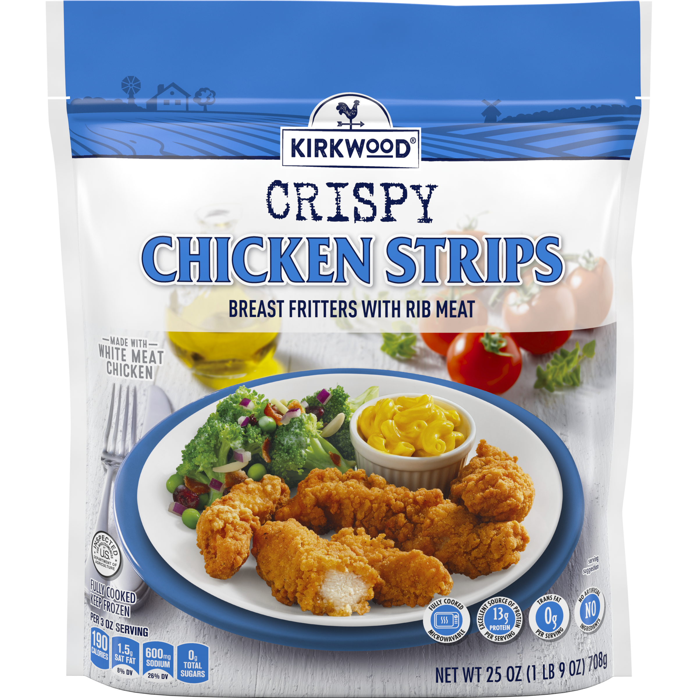 CRISPY CHICKEN STRIPS BREAST FRITTERS WITH RIB MEAT