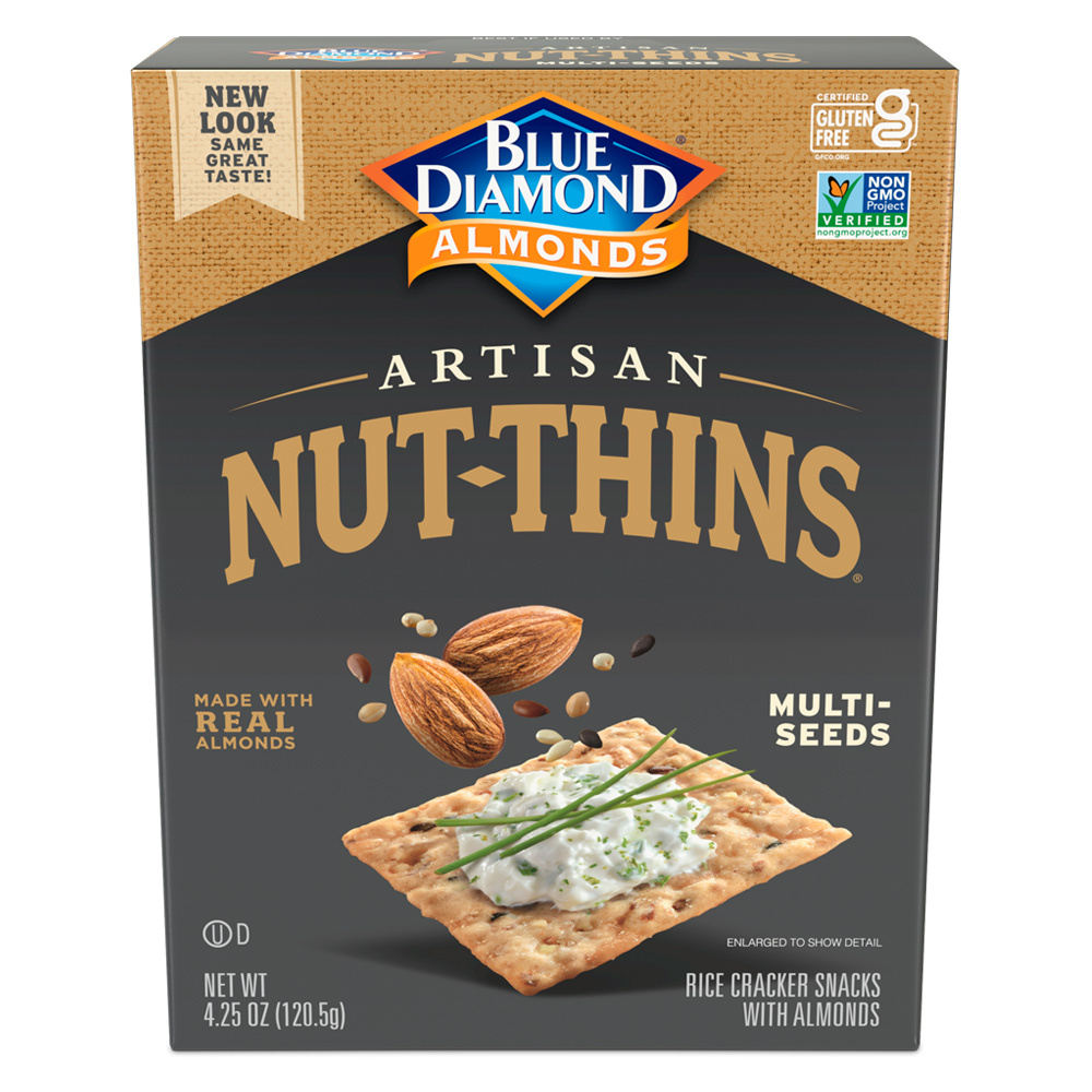 Multi-Seeds Rice Cracker Snacks with Almonds