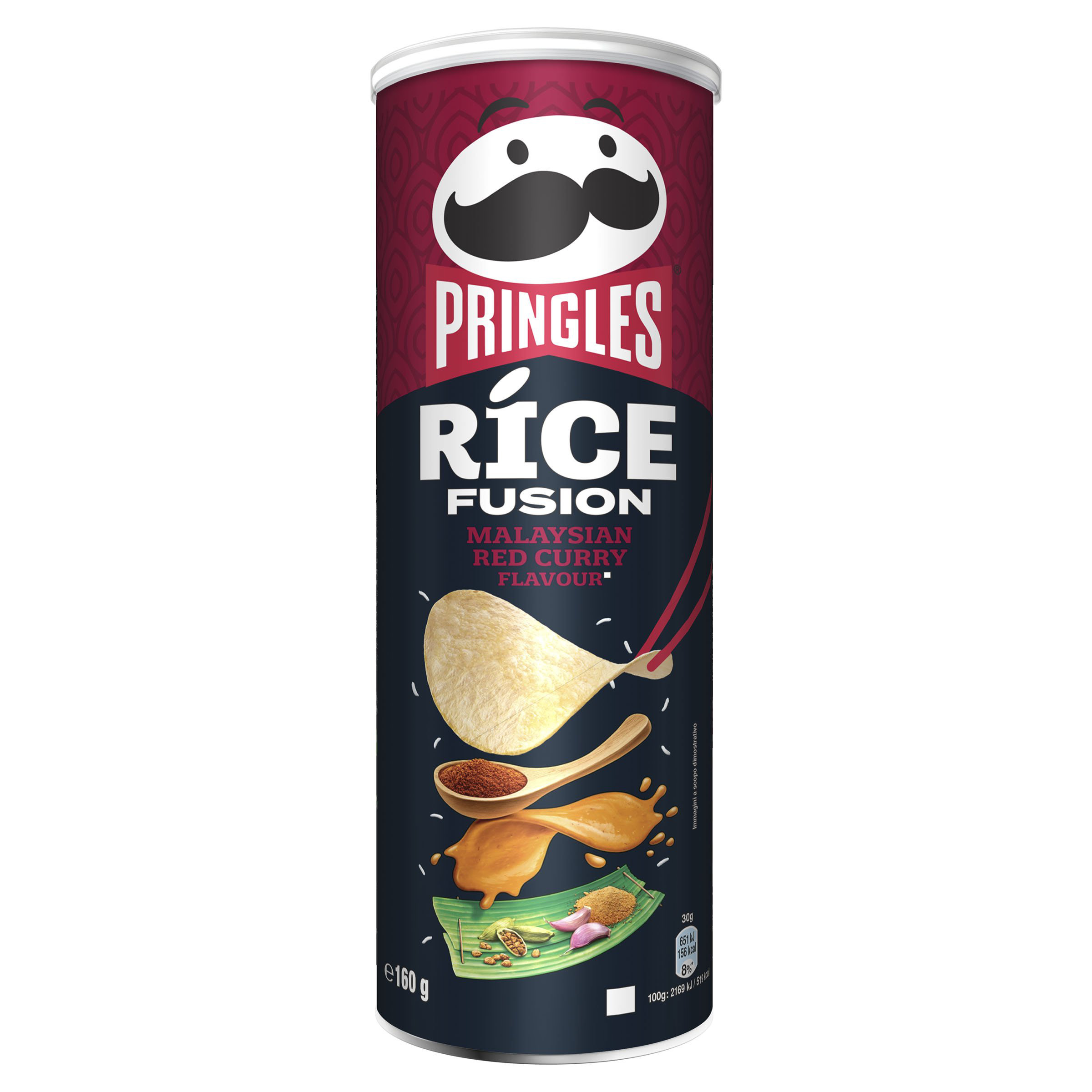 Pringles - Rice fusion chips saveur curry rouge malaisien (160g)