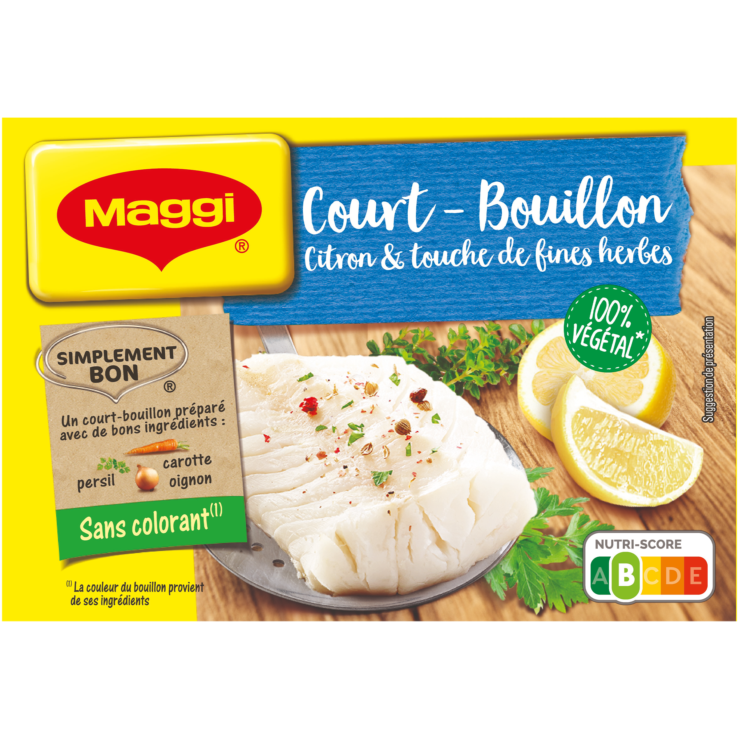 Maggi Court Bouillon Citron Et Fines Herbes 8 Tablettes