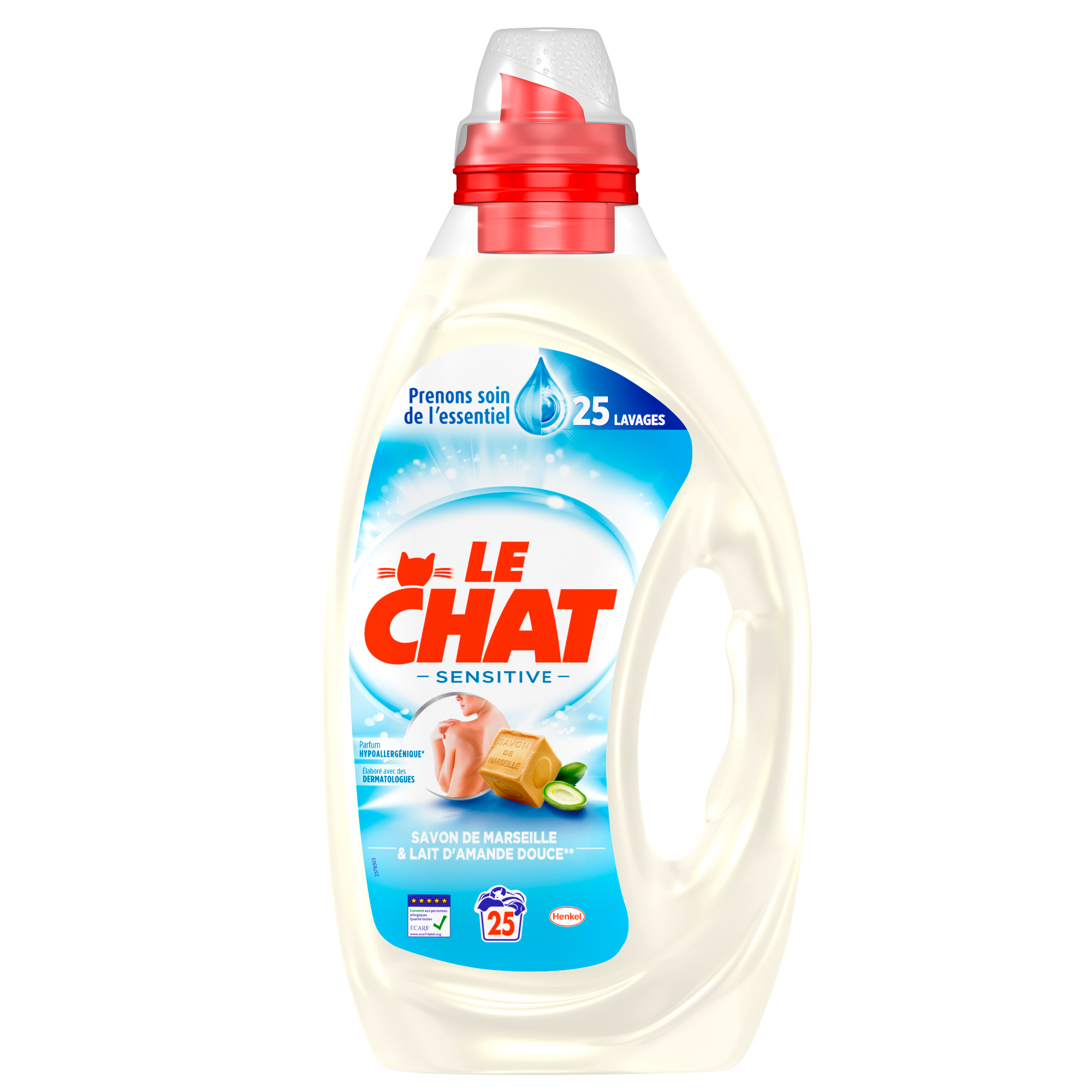 Le Chat Sensitive Marseille Lait D Amande Douce 1 25l 25 Lavages Le Chat 1 25 L Shoptimise