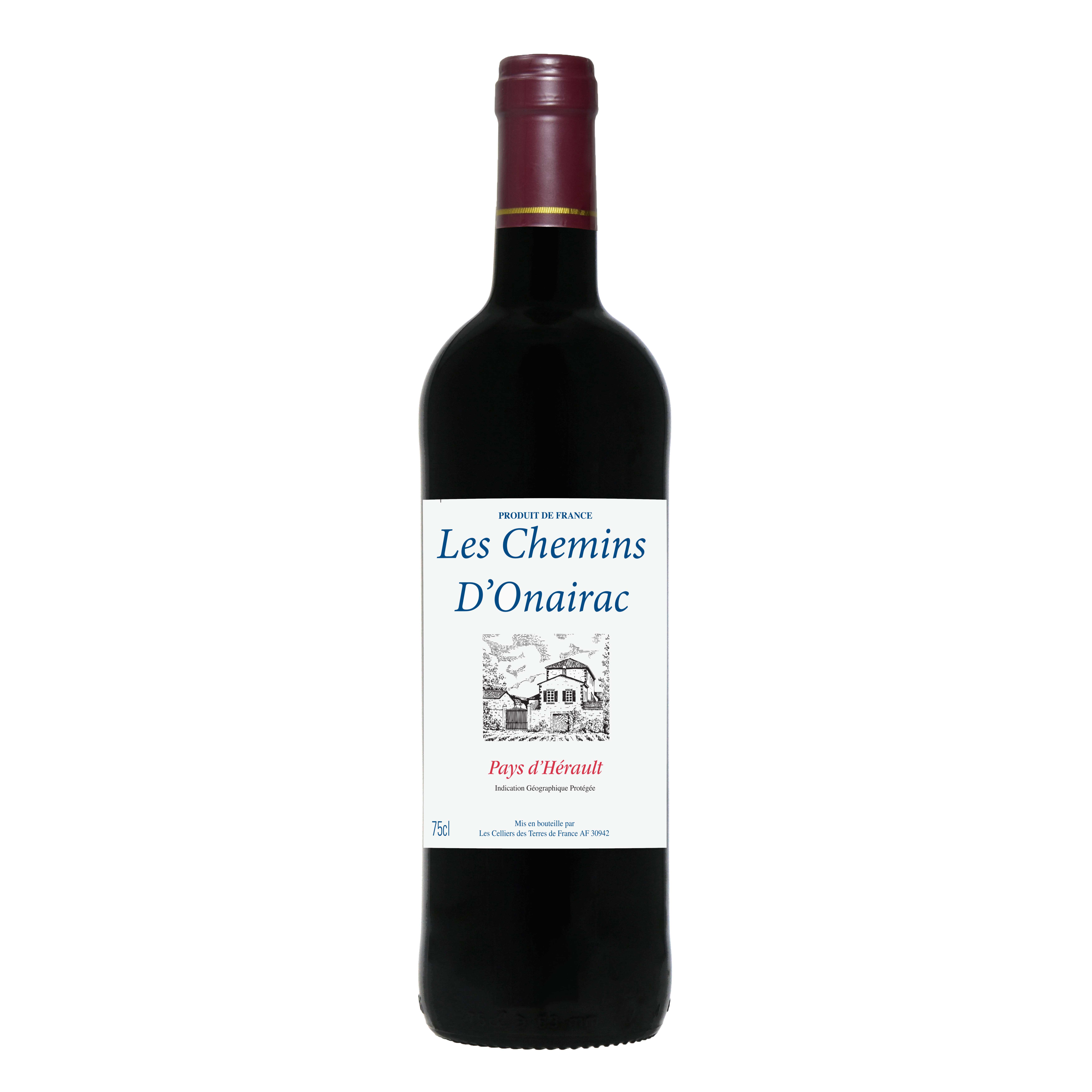 Les Chemins D'onairac - Pays d'hérault vin rouge (750 ml)