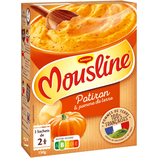 Mousline Puree Nature 4 Sachets Pour 4 Personnes 4x130g