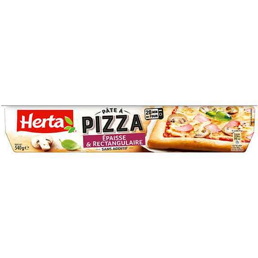 HERTA Pâte à Pizza Epaisse et Rectangulaire 540g | Croquons la vie