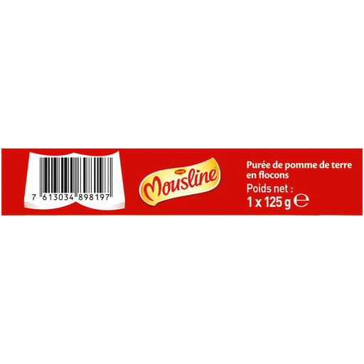 MOUSLINE Purée Nature, 1 sachet pour 4 personnes (1x125g)