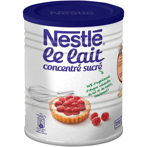 NESTLE Lait Concentré Sucré à pâtisser boîte 1kg Croquons la vie