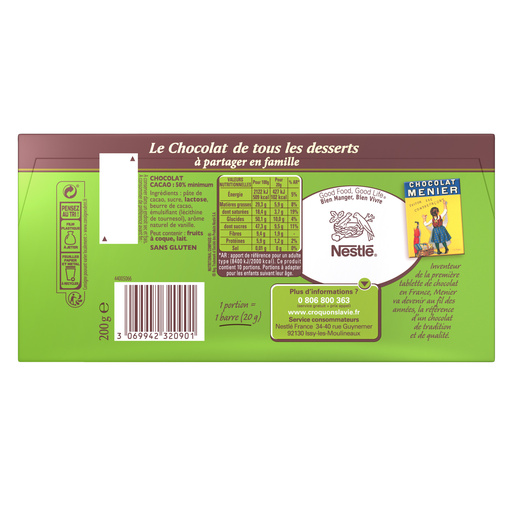 Menier Patissier Chocolat Noir 0g