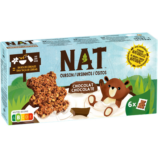 Les Cereales Nat Ourson Chocolat 6x32g