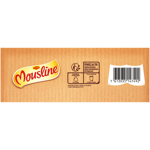 MOUSLINE Purée Crème Muscade Format Individuel (4x31,25g)