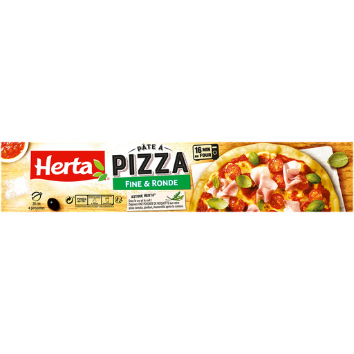 HERTA Pâte à Pizza Fine et Ronde - 265g | Croquons la vie