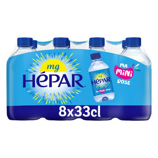 HEPAR eau minérale naturelle 8 x 33cl Croquons la vie